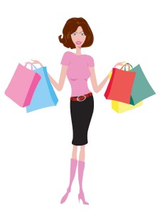 Woman shopper Store sales